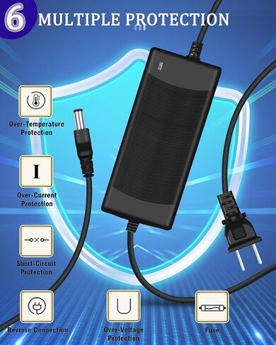 42V 2A Electric Scooter Charger with 4 Plugs, 36V Ebike Charger Replacement Universal for Jetson, Razor, Bird, Gotrax, Ninebot, Hiboy, Sisigad and More in Saudi Arabia