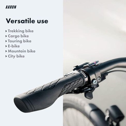 AARON FIT Handlebar Grips with Gel Cushioning, Sporty Handlebar Grips Made from Non-Slip Rubber, Lock-On Handlebar Grips for E-Bikes, Mountain Bikes, Cross Bikes, Fixie Bikes in Saudi Arabia