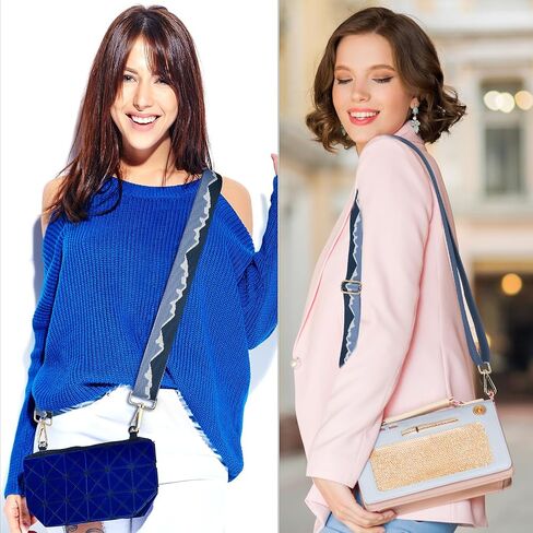 Purse Strap, 2'' Wide Crossbody Bag Extender Strap Adjustable Handbag Straps Mixed Colors Shoulder Replacement Straps for Women Men Guitar Straps, Messenger Bag Straps in Saudi Arabia
