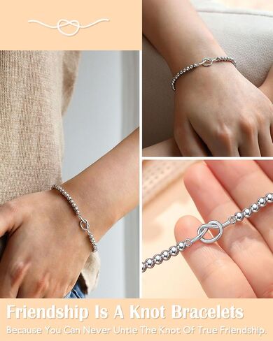 Forever Love Knot Infinity Friendship Bracelets for Women, Bridesmaid Wedding Birthday Christmas Valentines Day Gifts for Friends in Saudi Arabia