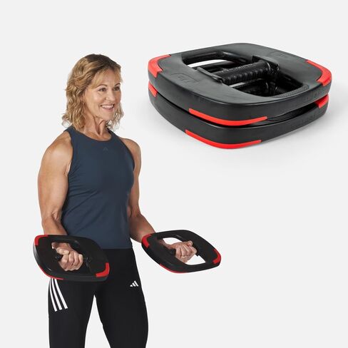 أوزان حرة مريحة من Les Mills™ مزدوجة الأغراض بوزن 5.5 رطل لمعدات التمارين المنزلية، وألواح أوزان التمارين، وأوزان اليد لتمارين الجسم بالكامل in Kuwait