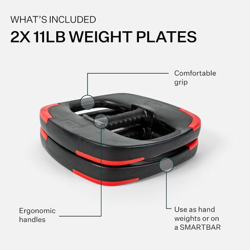 أوزان حرة مريحة من Les Mills™ مزدوجة الأغراض بوزن 5.5 رطل لمعدات التمارين المنزلية، وألواح أوزان التمارين، وأوزان اليد لتمارين الجسم بالكامل in Kuwait
