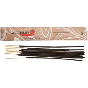Sandalwood - Auroshikha Stick Incense - 10 Grams (10 Pack)
