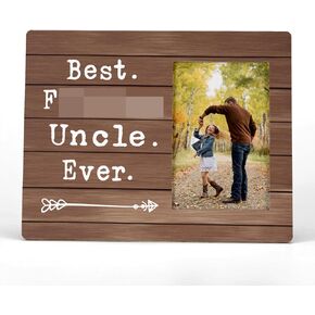 FONDCANYON Best Uncle Ever Picture Photo Frame, Best Uncle Ever Present Picture Frame, Best Uncle Ever Gift, Uncle Gifts For Uncle Birthday Christmas From Niece Nephew(4x6 Inch Photo)