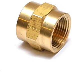 3/4" NPT Female/FPT/FIP Coupler Brass Fitting Fuel/Air/Water/Boat/Gas/Oil WOG