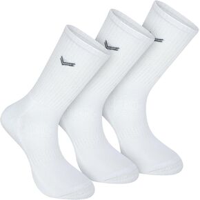 Bulusorganic Tennis Socks, 3 Pair of 100% Organic Terry Cotton Socks, Compression for a Secure Fit, Reinforced Toe and Heel