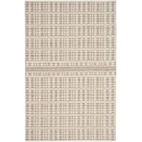 SAFAVIEH Kilim Collection Area Rug - 8' x 10', Ivory & Light Grey, Handmade Flat Weave Wool, Ideal for High Traffic Areas in Living Room, Bedroom (KLM350A)