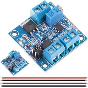2Pcs Voltage to PWM Module DC 0-5V/0-10V Voltage Converted to 0-100% PWM Signal Embedded V-PWM Frequency 50KHz with Adjustable Potentiometer 24AWG Cable