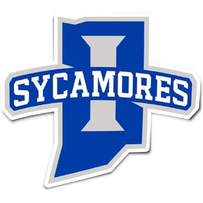 Desert Cactus Indiana State University ISU Sycamores Vinyl Decal Laptop Water Bottle Car Scrapbook (State Border Sticker)