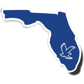 Desert Cactus Embry-Riddle Aeronautical University Daytona Eagles ERAU Vinyl Decal Laptop Water Bottle Car Scrapbook (State Border Sticker)