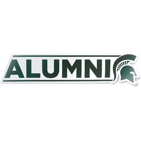 Michigan State University Sticker MSU Alumni with Spartan Sparty Head Helmet Logo Heavy-Duty Waterproof Car Decal for Windows, Laptops, or Water Bottles