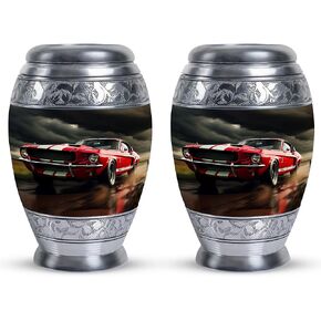 Classic Muscle Cars Racing - Little Keepsakes - Ash Urn Charm - 3 Inch - Pack of 1 - Urns for Human Ashes Small - Funeral Ashes Urn - Memorial Urns for Human Ashes Keepsake - Decorative Urn