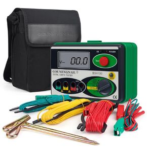 GOUNENGNAIL- Digital Earth Resistance Tester, Soil Resistivity Meter, Multimeter Resistance Measurer 0-2000 Ohm (Resistance Measurer 0-2000 Ohm)