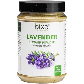 bixa BOTANICAL Lavender Flower Powder 7 Oz 200g (Lavandula augustifolia) | Ayurvedic Health Supplement | Dried flowder | Gluten Free, Non-GMO, Steam Sterlized, Vegan, 100% Pure.