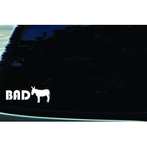 CCI055 - ملصق من الفينيل مقطوع بالقالب Badass Donkey لسيارتك، الشاحنة، الكمبيوتر المحمول، النافذة | 7.25 × 3 بوصة