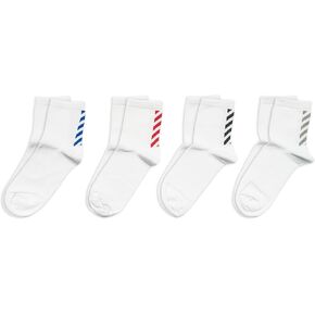 Athletic Ankle Socks Quarter Length, Premium Sports Socks White, 4 Pairs, Size 7-11.5