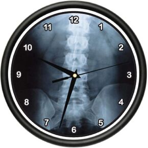 SignMission Digital X-RAY Wall Clock, 10 inch Diameter, Black Plastic Frame with Clear Cover, Rich Vibrant Graphics, Quartz Movement, Battery Operated