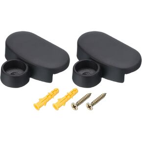 uxcell Mirror Clips, 10Pcs - Zinc Alloy Oval Mirror Holder Clips, Mirror Holders for Wall Mounting, Bathroom Glass Clips for 3-5mm Thick Mirror (Black)