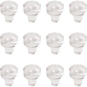 INCREWAY 12PCS Wine Bottle Stopper Crystal Clear with Airtight Silicone Seal Wine Preserver Saver for Wine Bottle Glass Bottle
