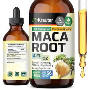 قطرات سائلة من جذر الماكا - صبغة مستخلص الماكا - مستخلص نباتي وخالي من السكر والكحول 4 أونصة سائلة. in Kuwait