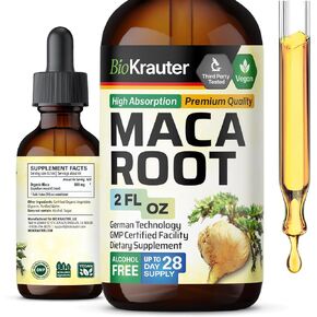 Maca Root Liquid Drops - Maca Extract Tincture - Vegan, Sugar & Alcohol Free Extract 4 Fl.Oz.