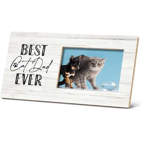 SRADMO Dog Dad Gifts,Dog Dad Gifts for Men,Best Dog Dad Gifts,Dog Dad Picture Frame,Dog Lovers Gifts for Men,Dog Dad Birthday Father's Day Gift,Best Dog Dad Ever 10x8 inch Wooden Tabletop Photo Frame
