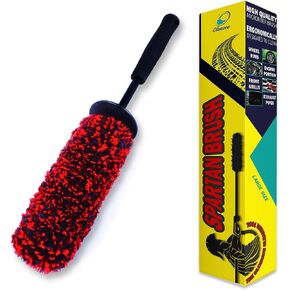Wheel Brush - Soft Durable and Sturdy Nylon Bristles for Cleaning Wheels, Tires and Rims