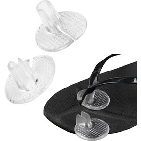 5 Pairs Anti-Slip Silicone Thong Sandal Toe Guards Cushions Sandal Flip-Flop Toe Protectors Selft Adhesive Toe Pad Clear