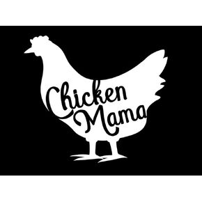 Chicken Mama Hen NOK Decal Vinyl Sticker |Cars Trucks Vans Walls Laptop|White|5.5 x 5.0 in|NOK136