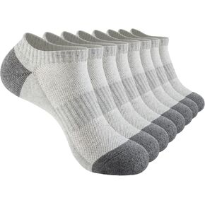 J-BOX Men's Athletic Socks,Men's Running Ankle Socks with Cushion,Low Cut Sport Tab Socks 4 Pairs