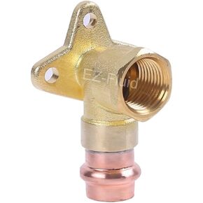 EZ-Fluid (1pc) 1/2" Copper FIP x Propress Drop Ear 90 Degree Elbow,Press x FIP 90 Elbow,HeavyDuty Brass Drop Ear,ProPress Press Copper Fitting Connection Plumbing Fittings