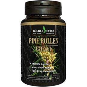 Raw Organic Pine Pollen 60 Tablets | Cell Wall Cracked Mountain Harvest Pine Pollen in Saudi Arabia