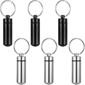 Cremation Jewelry for Ashes - 6 PCS Urn Necklaces for Ashes,Cylinder Vial Cremation Urn Key Chains, Necklace Keepsake Ashes Memorial Jewelry