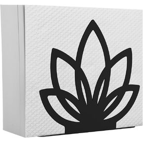 Beautyflier Metal Napkin Holder for Table, Stainless Steel Upright Napkin Holder for Kitchen & Countertop, Freestanding Modern Napkins Holder for Home & Picnic Party, Cushioned Base (White)