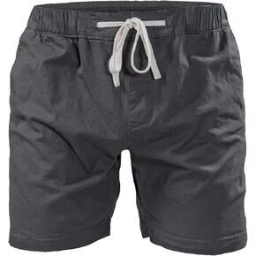 Chico Men's Flex Shorts | 6" Inseam | Stretch Poly/Cotton Blend | Above The Knee Fit | Elastic Waistband with Drawstring