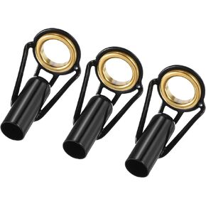 3 Pack Fishing Rod Tips Repair Kit - Stainless Steel Ring Guide Replacement, Corrosion-Resistant, Apply to Fishing Rod (1.4mm Tube Dia, Black) in Saudi Arabia