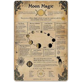 SmartCows Vintage Witchcraft Knowledge Poster Metal Sign Funny Science Education Tin Sign Bar Home Wall Decor Kitchen Decoration 8x12 Inch in Saudi Arabia
