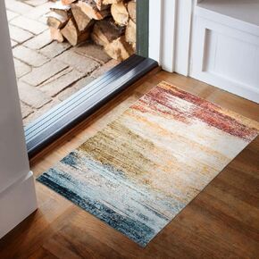 DECOMALL Graffit Washable Runner Rug, Modern Abstract Non-Slipping Long Rugs for Hallway Walkway Long Kitchen, Multi 2’6"x9’