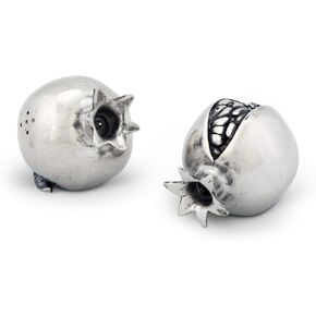 Vagabond House Pewter Pomegranate Metal Salt and Pepper Shaker Set 2.5 inch Long