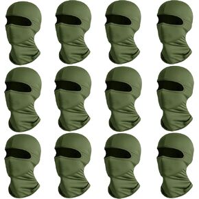 Wheebo 12 Pieces Balaclava Face Mask for Men Women Summer Cooling Neck Gaiter Cycling Caps, UV Protector Motorcycle Ski Scarf