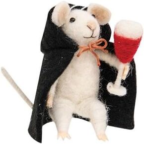 Bright Ideas Felted Halloween Vampire Mouse Ornament