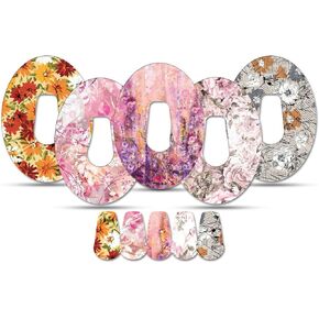 Flower Dreams -dexcom g6 Adhesive Patches, Watertight,Dexcom G6 Transmitter Stickers, Peel Resistant, Hypoallergenic, cgm Sensor Patches Flower Dreams Stickers Pack of 5 (G6 Mini)