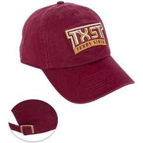 Desert Cactus Texas State University Baseball Hat TXState Bobcats Brimmed Embroirderd Hats Cap Adjustable Cloth Strap Adult (Style D) Maroon