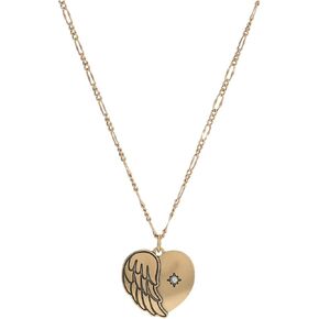 Alex and Ani Angel Wing, Heart Family Forever Necklace,Rafaelian Silver,Silver, Necklaces