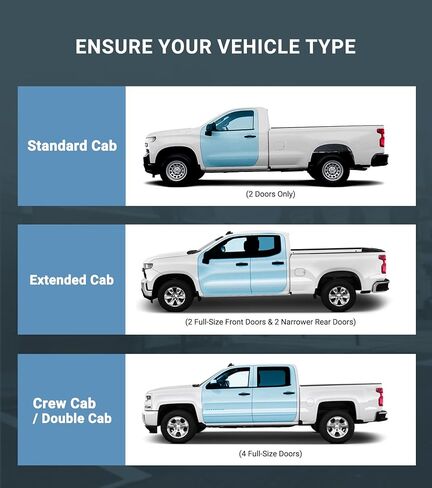 Window Sun Shade for 2017-2022 Ford F-250 F-350 Crew Cab (Full Set), Premium Folding Sunshade in Saudi Arabia