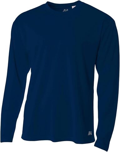A4 Men's Long Sleeve Birds-Eye Mesh Crew in Saudi Arabia