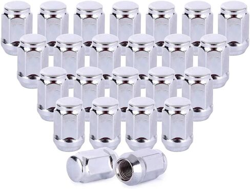 SCITOO 24PCS ChromePlated Wheel Lug Nuts Spline Closed End Socket Thread 1/2-20 Lug nut for Dodge in Saudi Arabia