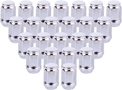 SCITOO 24PCS ChromePlated Wheel Lug Nuts Spline Closed End Socket Thread 1/2-20 Lug nut for Dodge in Saudi Arabia