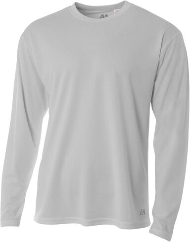 A4 Men's Long Sleeve Birds-Eye Mesh Crew in Saudi Arabia
