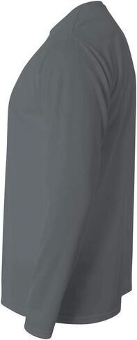 A4 Men's Long Sleeve Birds-Eye Mesh Crew in Saudi Arabia